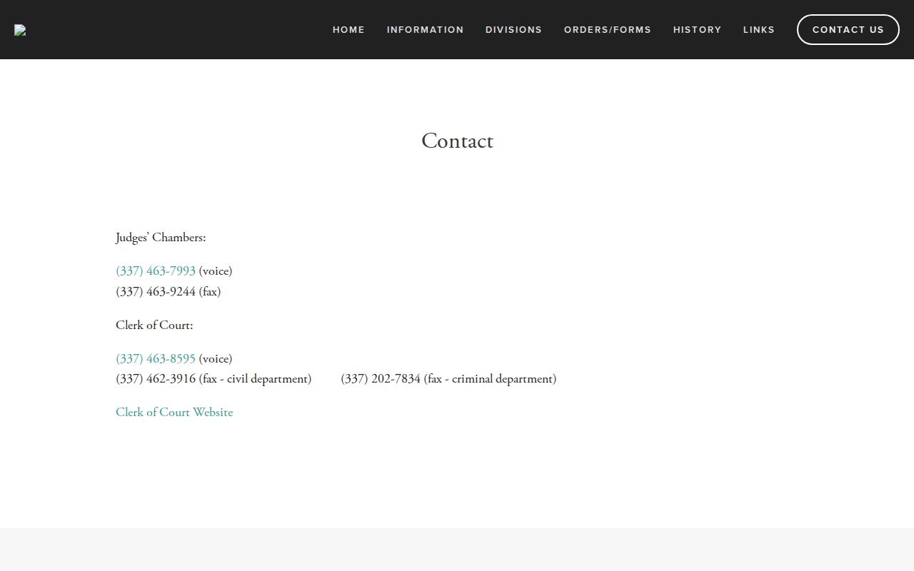 Beauregard Parish court docket court and clerk contact information
